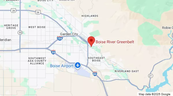 Boise River Greenbelt Boise map