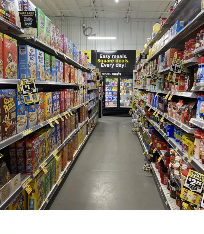 Dollar Store Grocery Sections