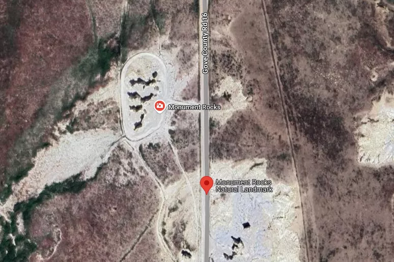 Monument Rocks Natural Landmark Maps