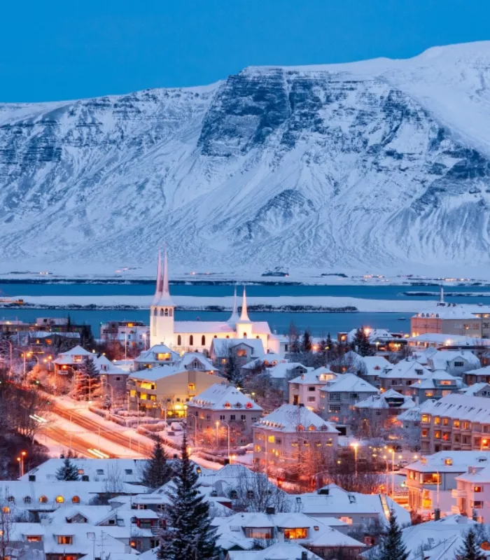 Reykjavik Iceland Mid Winter