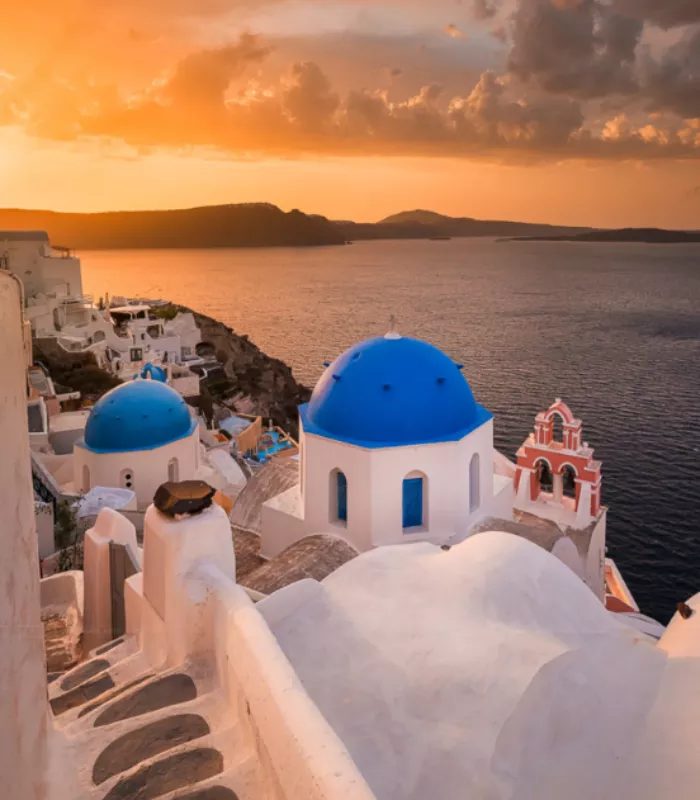 Santorini Greece July and August