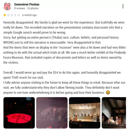 salem witch museum reviews